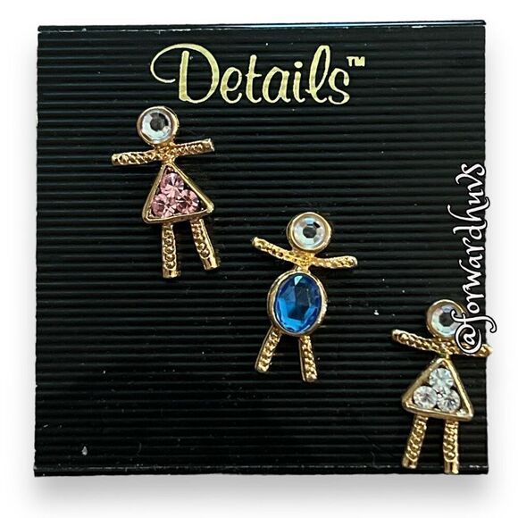 Details brand Set of Three People Pins NWT - Picture 6 of 10